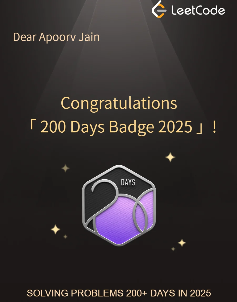 LeetCode achievement badge